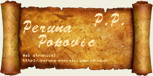 Peruna Popović vizit kartica